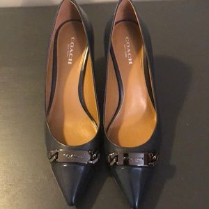 Coach navy blue heels